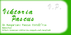 viktoria pascus business card